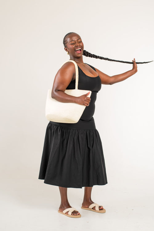 Drop-waist midi-dress