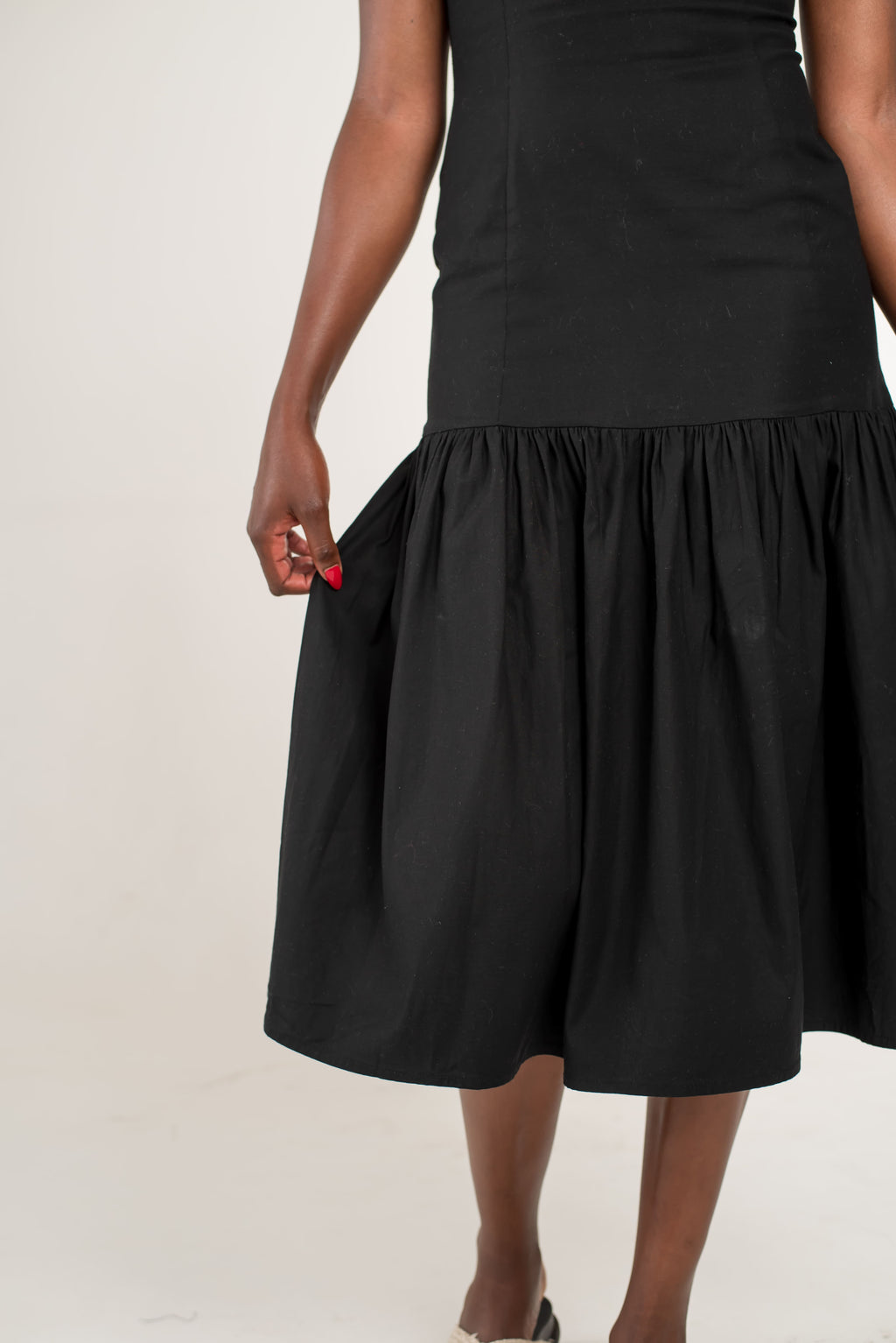 Drop-waist midi-dress