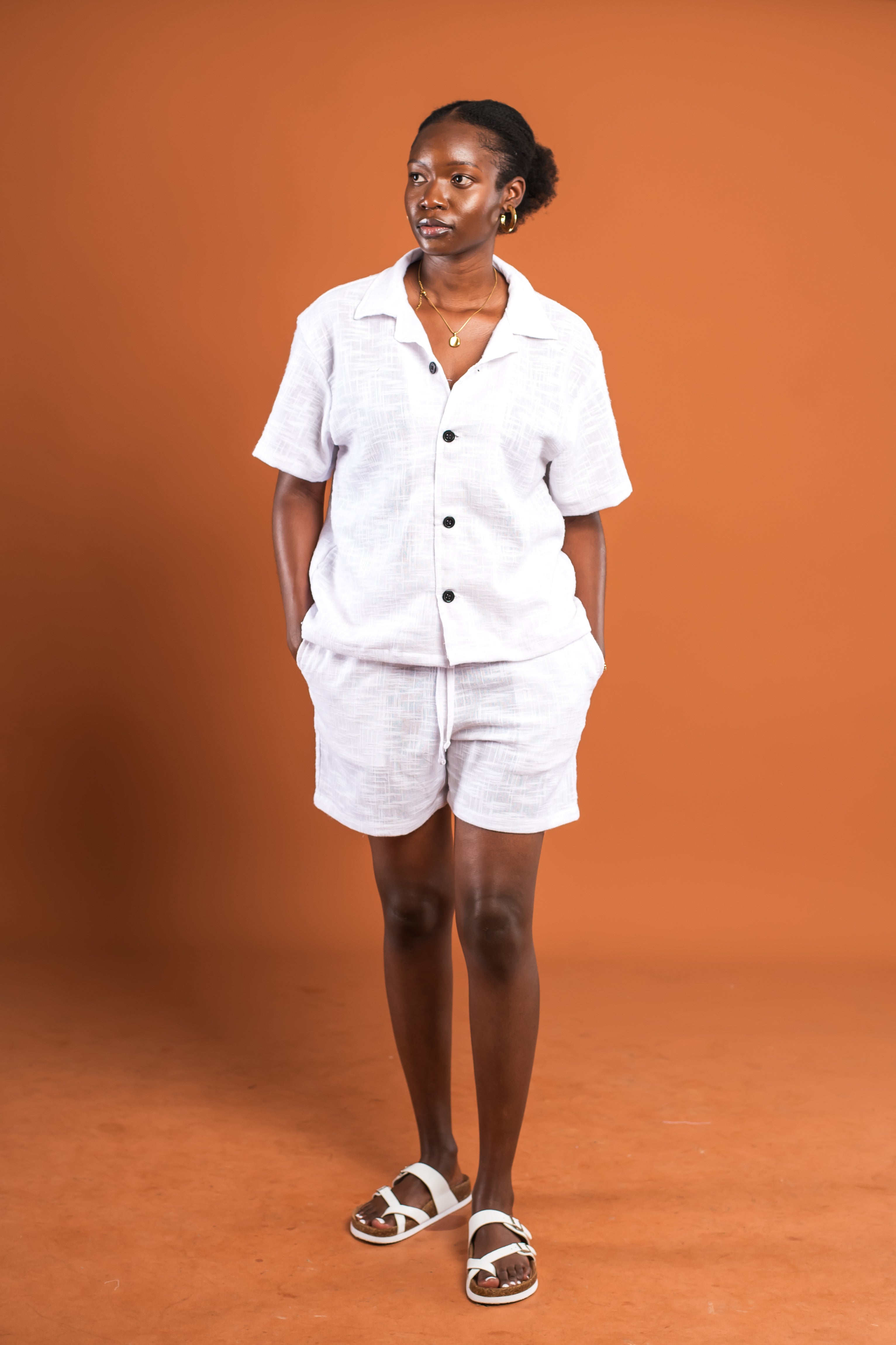 Linen shorts set