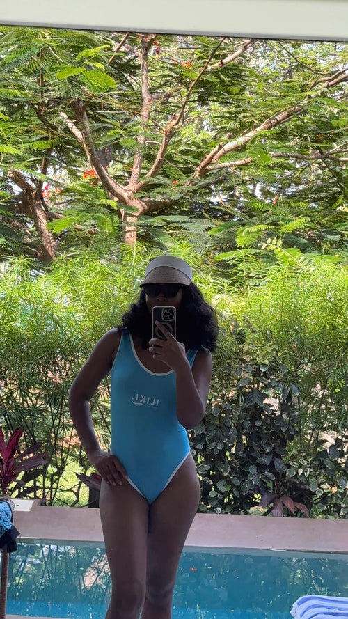 Blue sports illustrated monokini